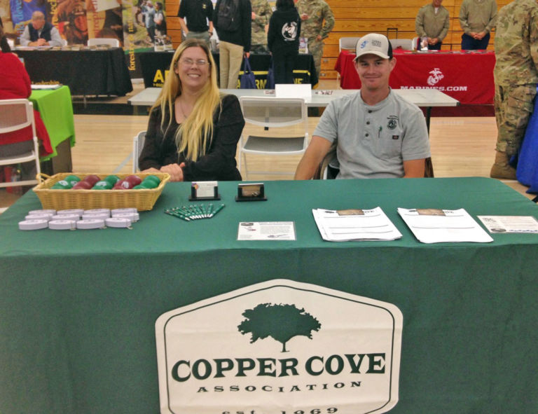 CCA staff Melinda Geisness and Aaron Green at the Sonora Job Fair